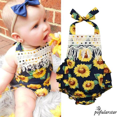 girls sunflower romper