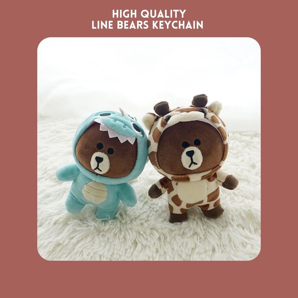 Image of [SG Local Ready Stock] High Quality Line Friend Brown Bear Friends Keychain / Cute Key Chain | Dearestyle #3