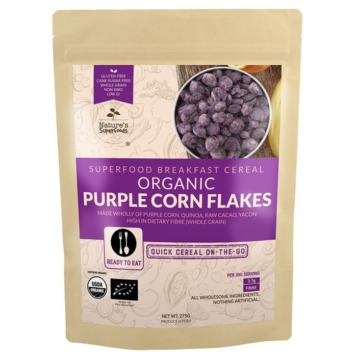 Nature S Superfoods Organic Purple Corn Flakes 275g Shopee Singapore