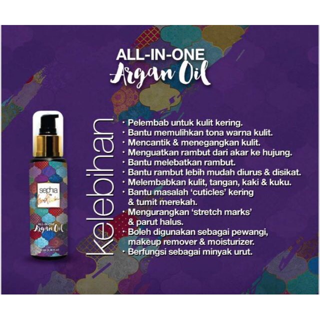 Argan Oil Sephia By Janna Nick Original New Packaging Shopee Singapore