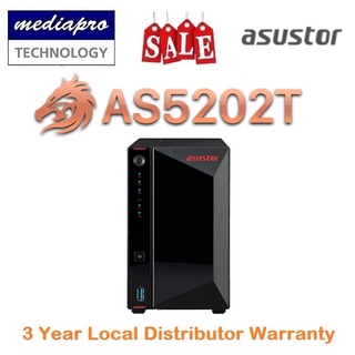ASUSTOR AS5202T 2-Bay NAS with HDMI Output  ( without HDD ) - 3 Year Warranty by Distributor