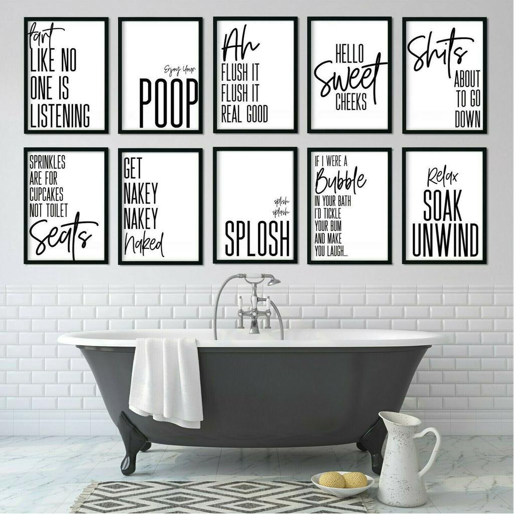 DEJA POO Bathroom Posters A4 A3 A2 Wall Art Gift Decor Toilet Funny Prints