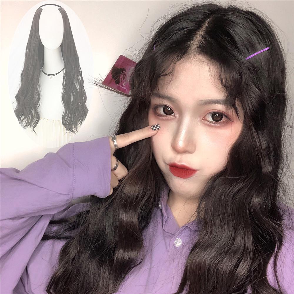 Wig Female Long Curly Hair Big Wave Net Red Cute Straight U