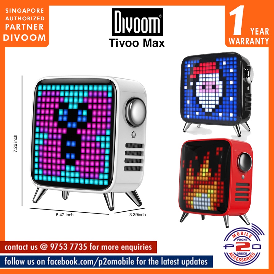 Divoom Tivoo Max Smart Pixel Art Bluetooth Speaker Smart Alarm Clock