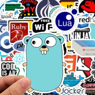 105pcs Java Programmer Stickers Laptop Sticker Tech Developer Decals C# ...