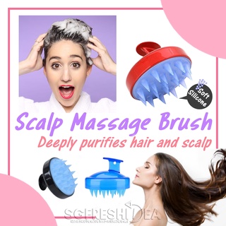 Image of Hair Scalp Massager | Silicone Shampoo Wash Brush Massage Shower Treatment Tourmaline For Men Women