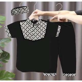 Koko Children batik Suits koko Newest Children 2022 koko batik Clothes For Children Aged 1-5 Years koko Children bonus peci muslim Clothes For Boys