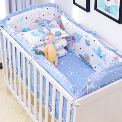 Baby Cot Crib Bumper With Fitted Bedsheet Set Shopee Singapore