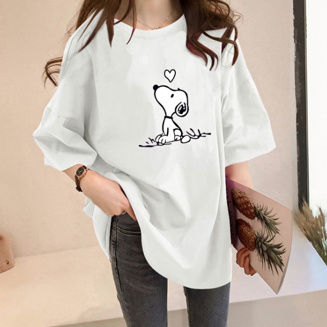 Summer Women S Korean White Short Sleeve Pullover T Shirt Shopee Singapore