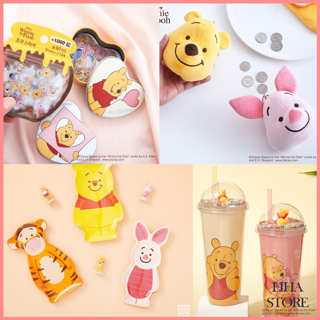 🎈DAISO KOREA X Disney Winnie the Pooh Collection Sticker/Paper Index/Tumbler/Bottle/Melamine  Bowl/Coaster&Table/Car Cushion/Coin wallet | Shopee Singapore