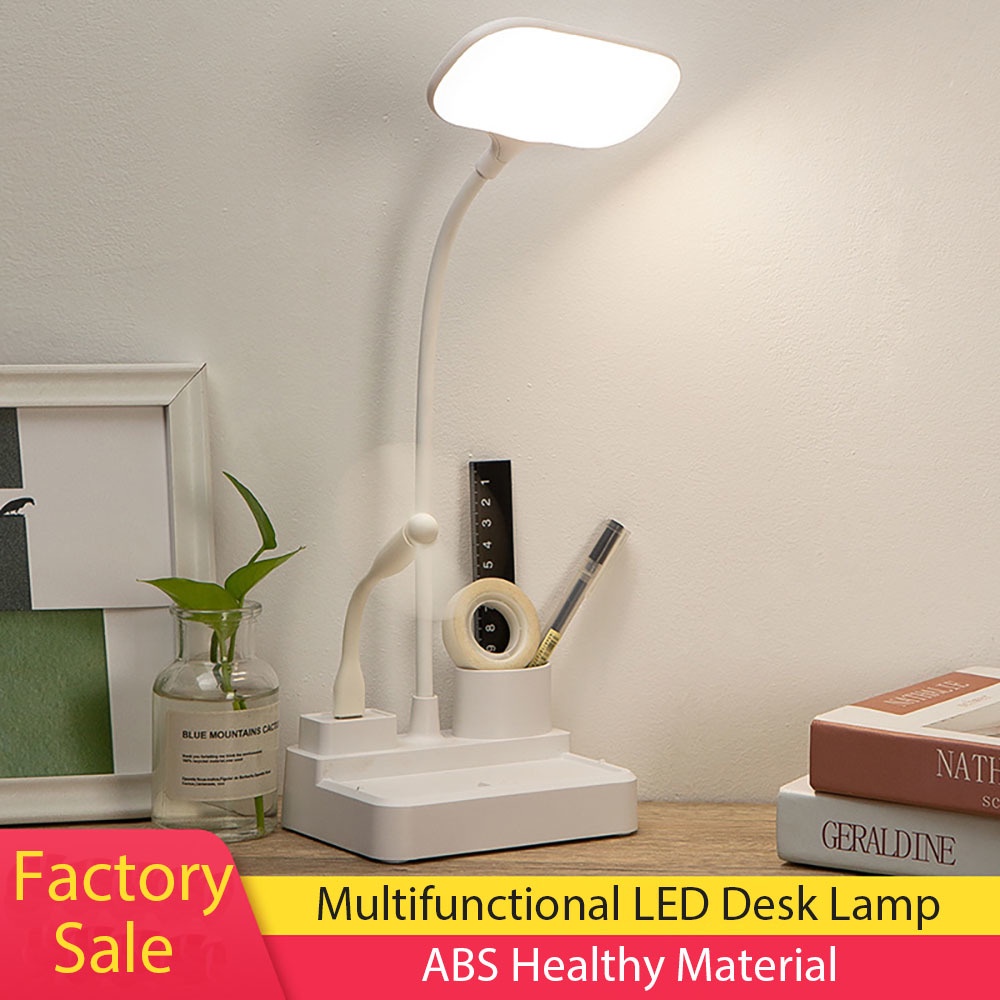 Multifunction USB Charging Study Table Lamp Pen Barrel Phone Holder