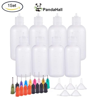 18 Pcs/Set Precision Tip Applicator Bottle Multi Purpose Needle Dropper Bottles with 16 Needle Tips for Paper Quilling DIY Craft Tattoo 