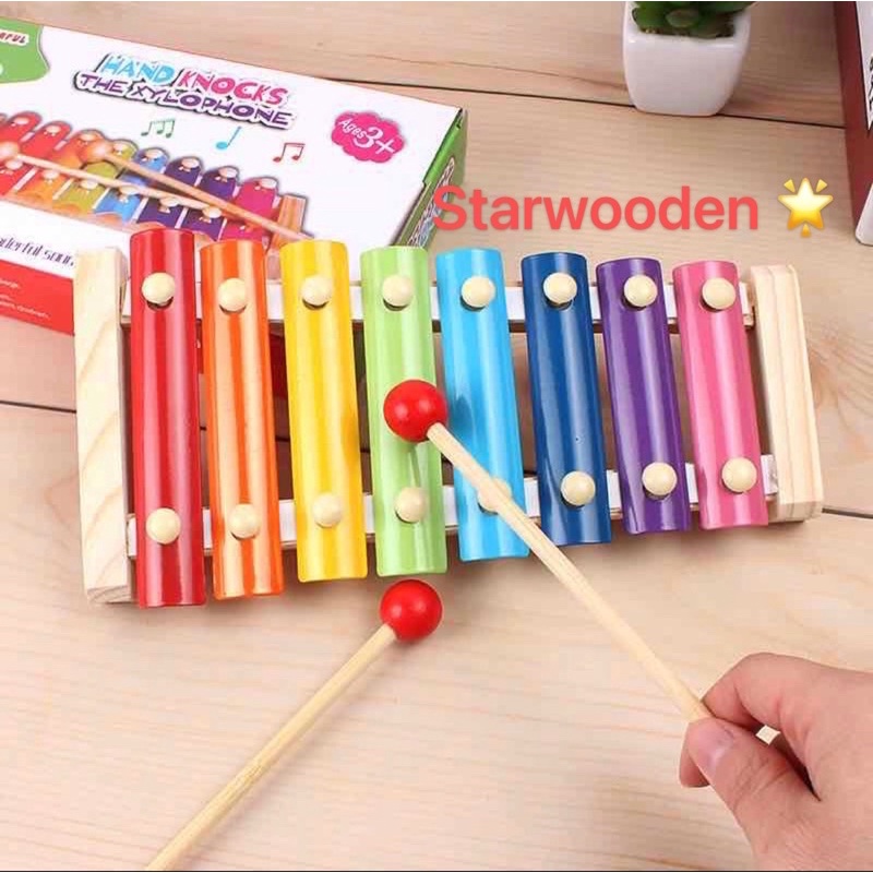 best saller Wooden kids Xylophone Wooden musical toys hand knock xylophone educational toys