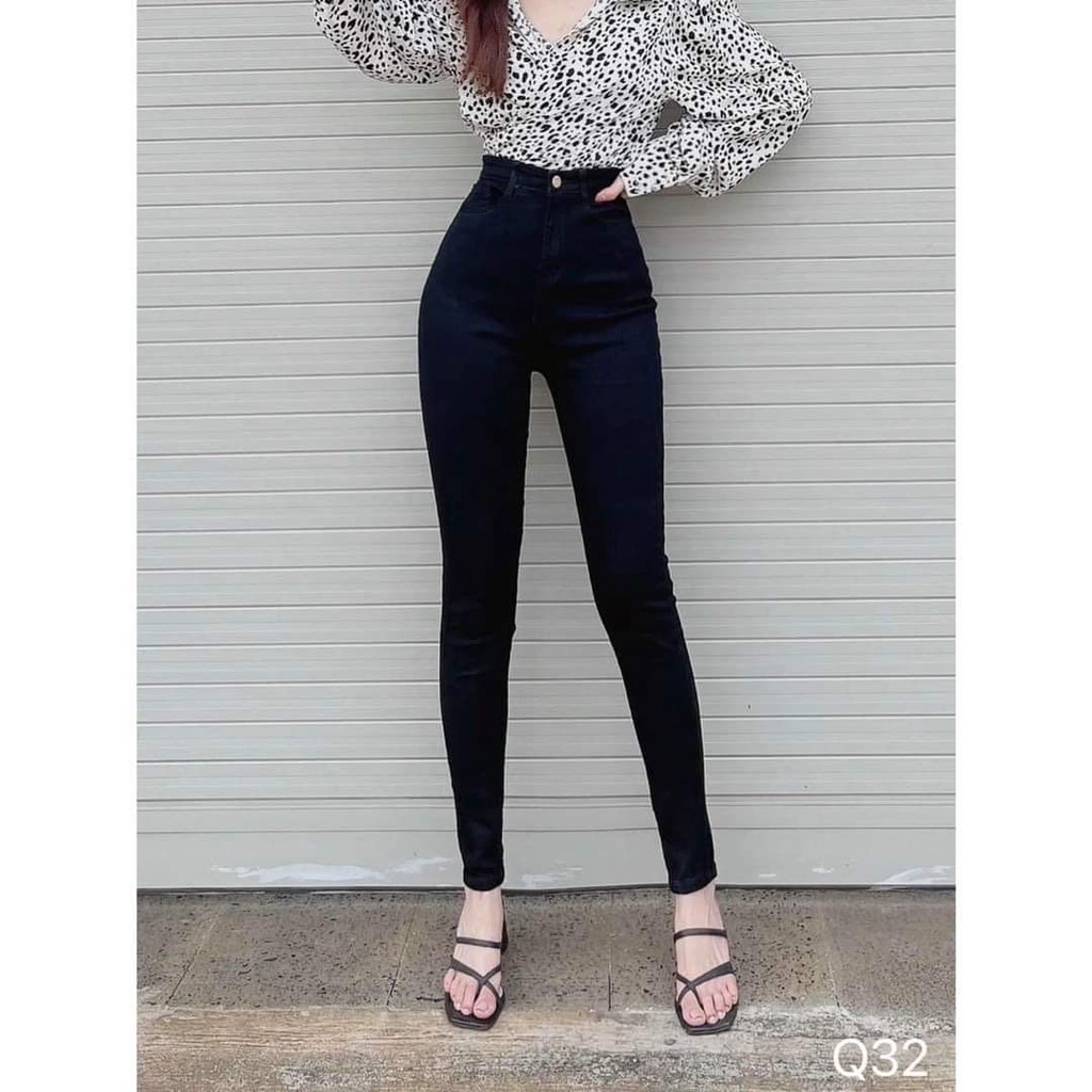 Quần Jeans Bò trơn túi tua gấu hàng đẹp