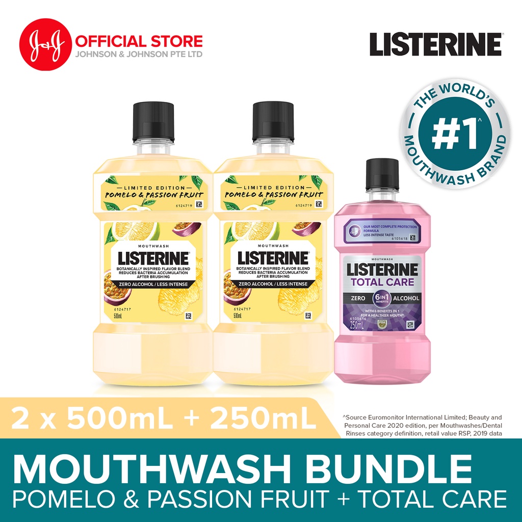 [Bundle of 3] Listerine Limited Edition Mouthwash Pomelo and