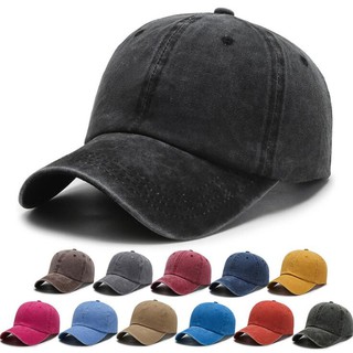 Image of Plain Cotton Baseball Cap Women Men Sports Outdoor Solid Hat