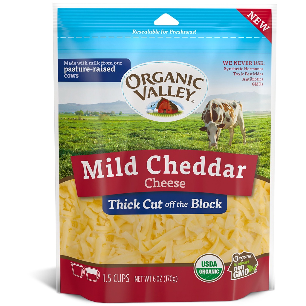 Organic Valley Mild Cheddar Shredded 170G | Shopee Singapore