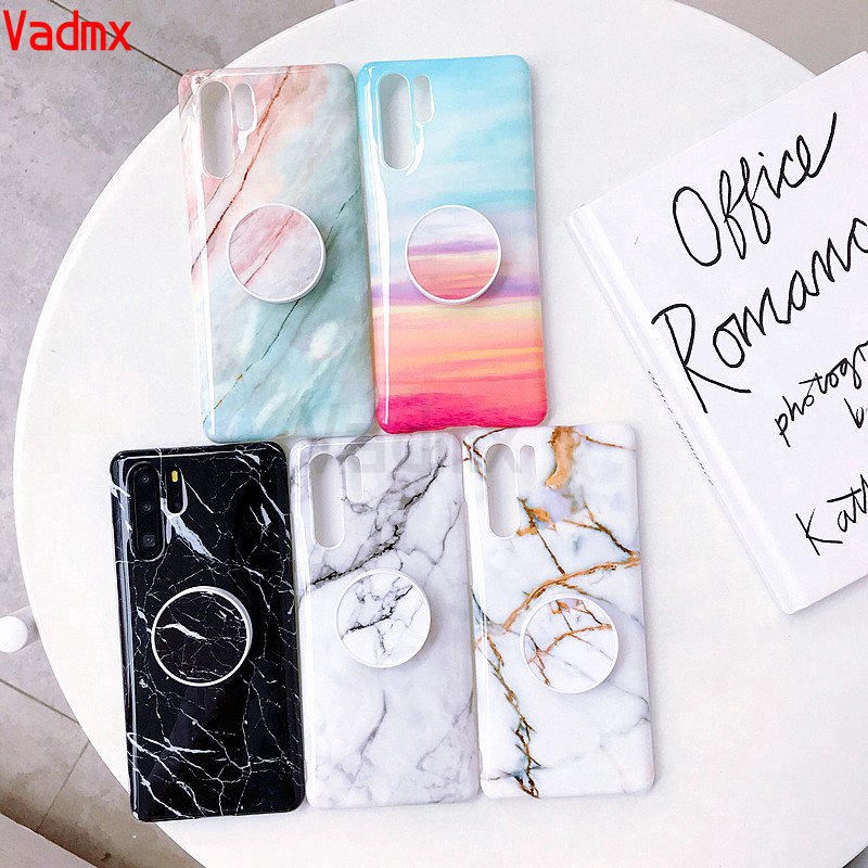 Huawei Nova 3e P30 Lite P20 Pro Phone Case Marble Holder Cloud Fashion Luxury Soft Silicone Tpu Cover Shopee Singapore