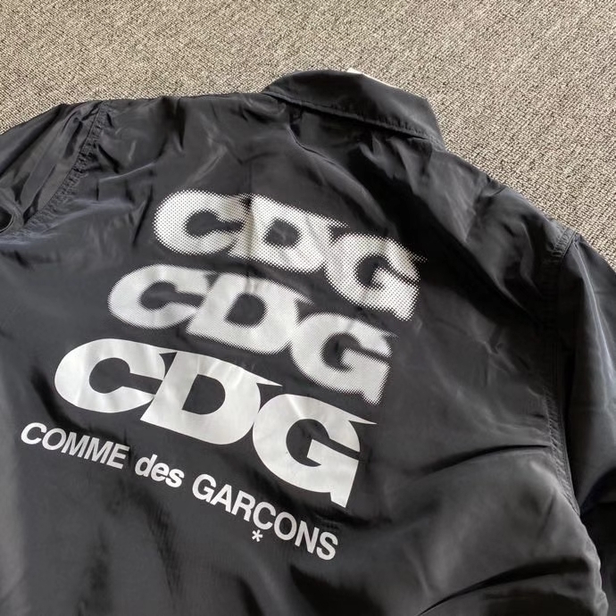 cdg leather jacket