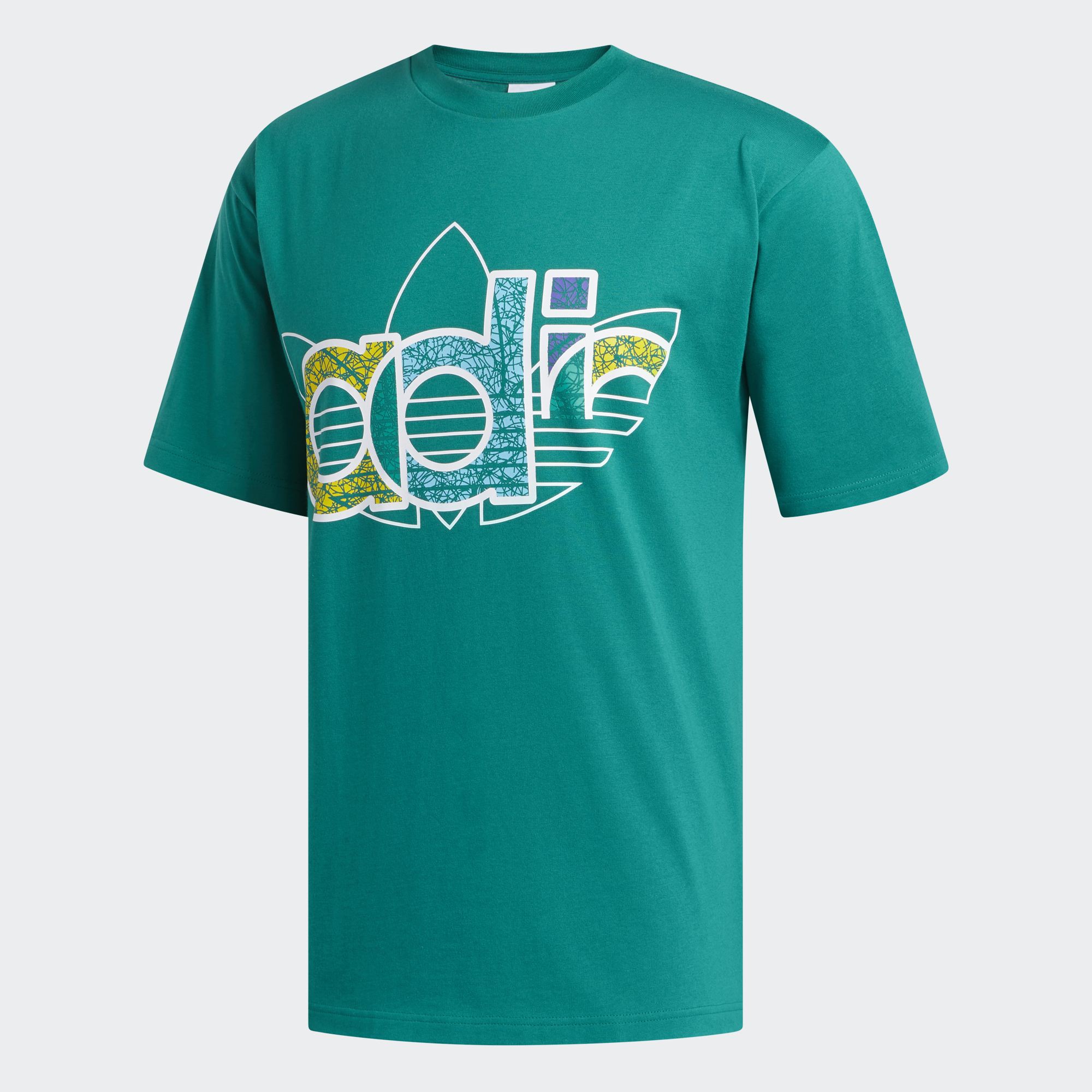 adidas trefoil tee green