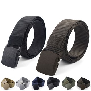 Image of Nylon Canvas Breathable Military Tactical Men Waist Belt With Plastic Buckle