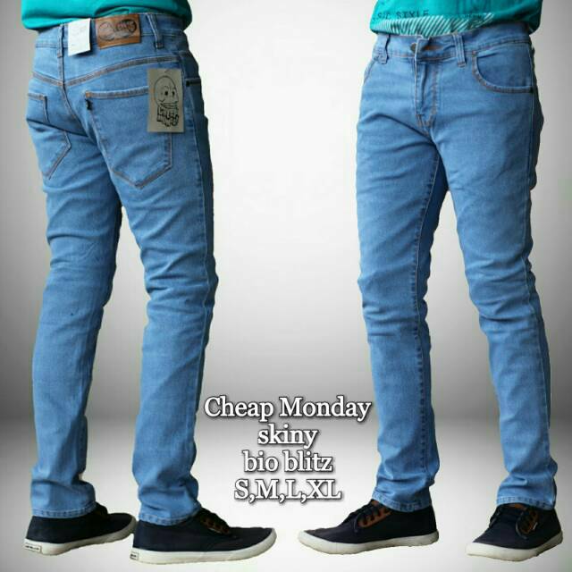 Cheap Monday Skinny Jeans Men Blue Wash Dongker Salted Egg Gray Black Shopee Singapore