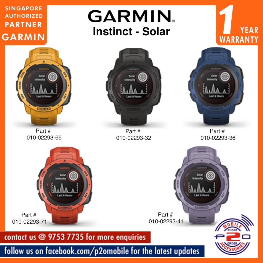 Garmin Instinct Solar (1 Year Warranty) Shopee Singapore