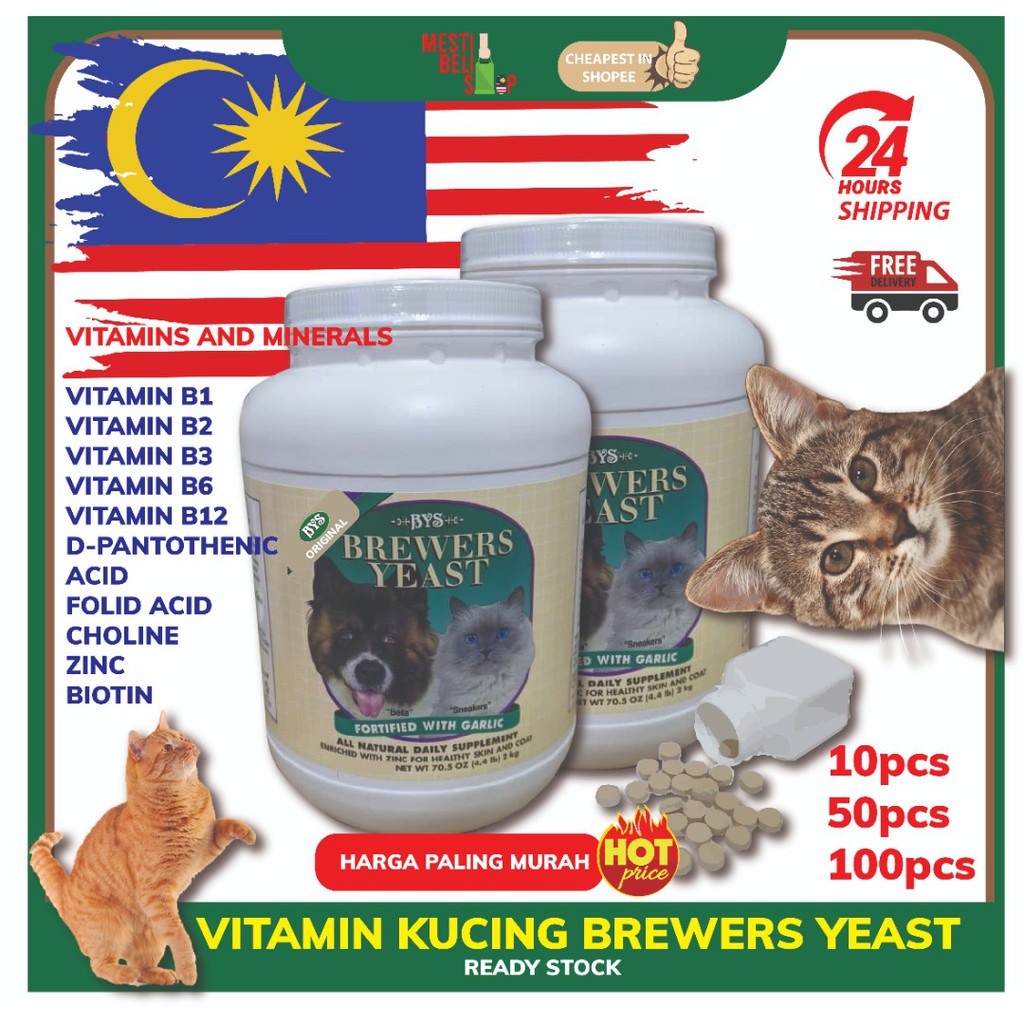 CHEAP Repack Brewers Yeast Vitamin Kucing Cantikkan Bulu Kucing EXP AUG