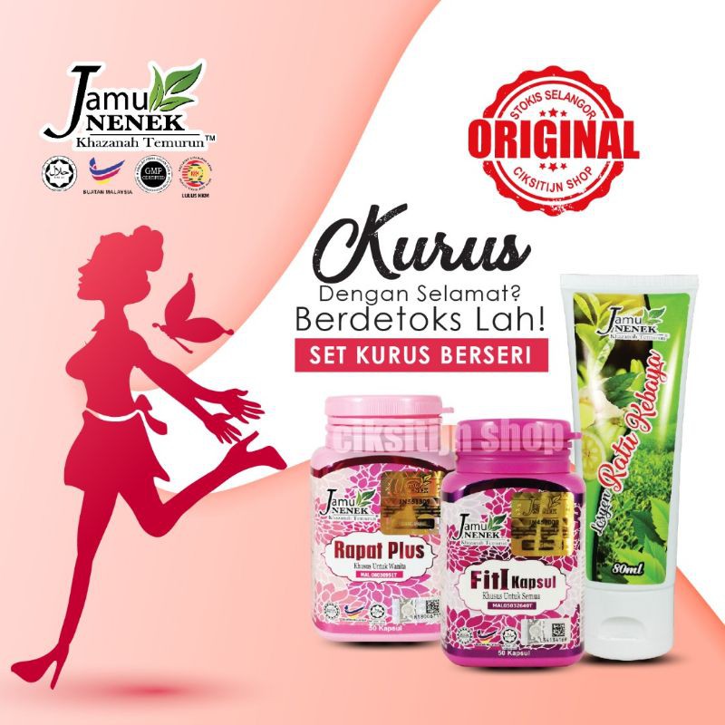 Jamu Nenek Set Kurus Rapat Plus Fiti Kapsul Losyen Ratu Kebaya Detox Slimming Shopee Singapore