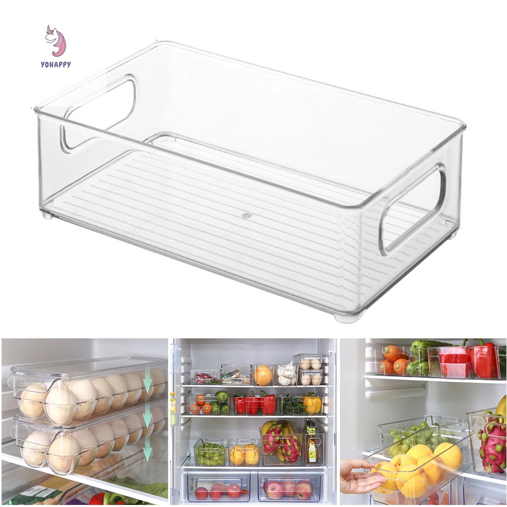 Refrigerator Organizer Bins Stackable Fridge Organizers Storage Box