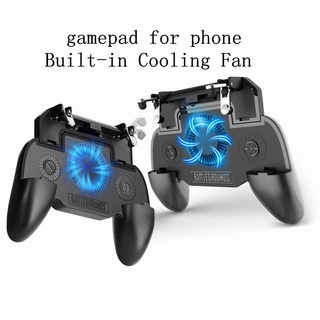 SR PUBG Mobile Phone Game Pad Controller 3 in 1 Built-in Cooling Fan With 2000mah 4000mah Power Bank Joystick Trigger Shooter  For 4.7-6.5” Handphone