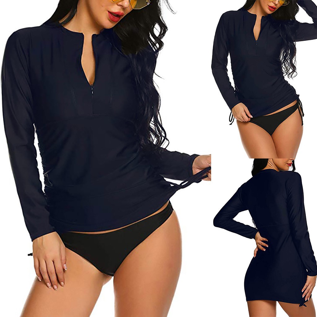 sun protection swim tops for womens
