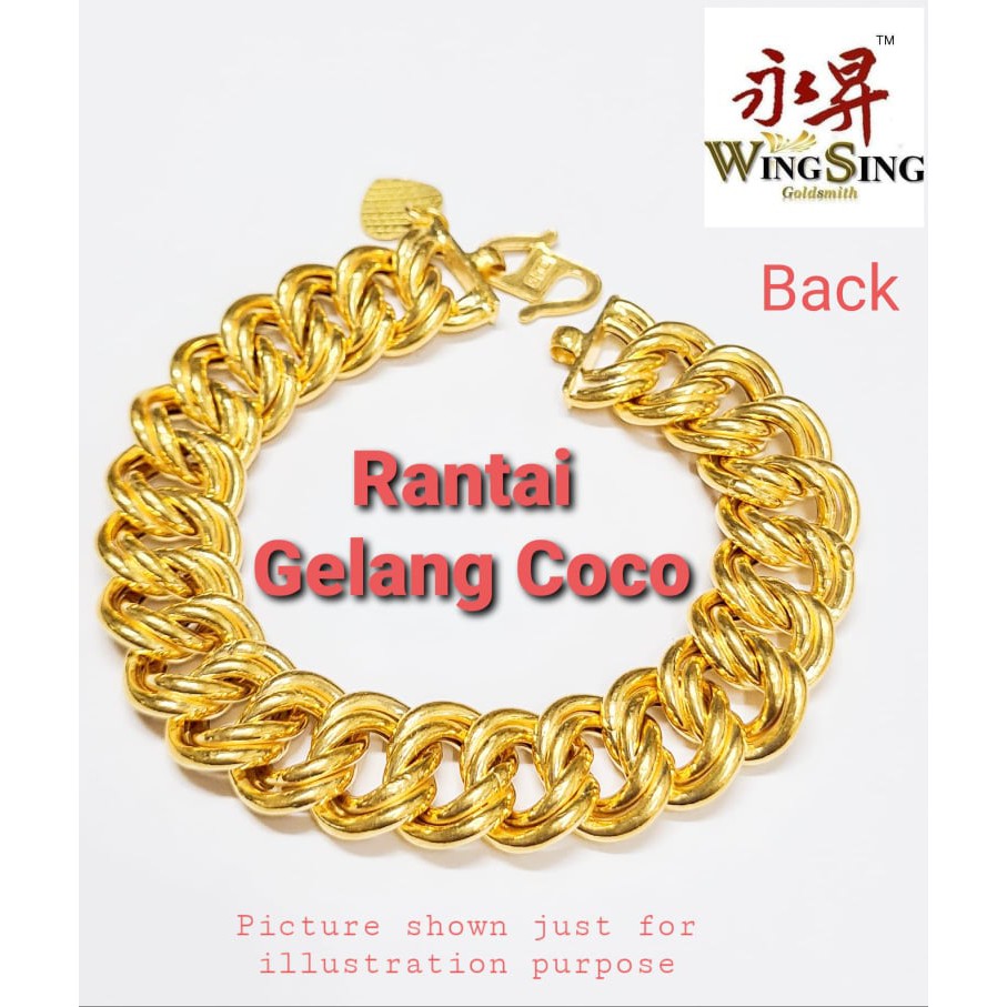 Wing Sing 916 Gold Coco Bracelet Hand Chain Bracelet Coco Gold 916 Shopee Singapore