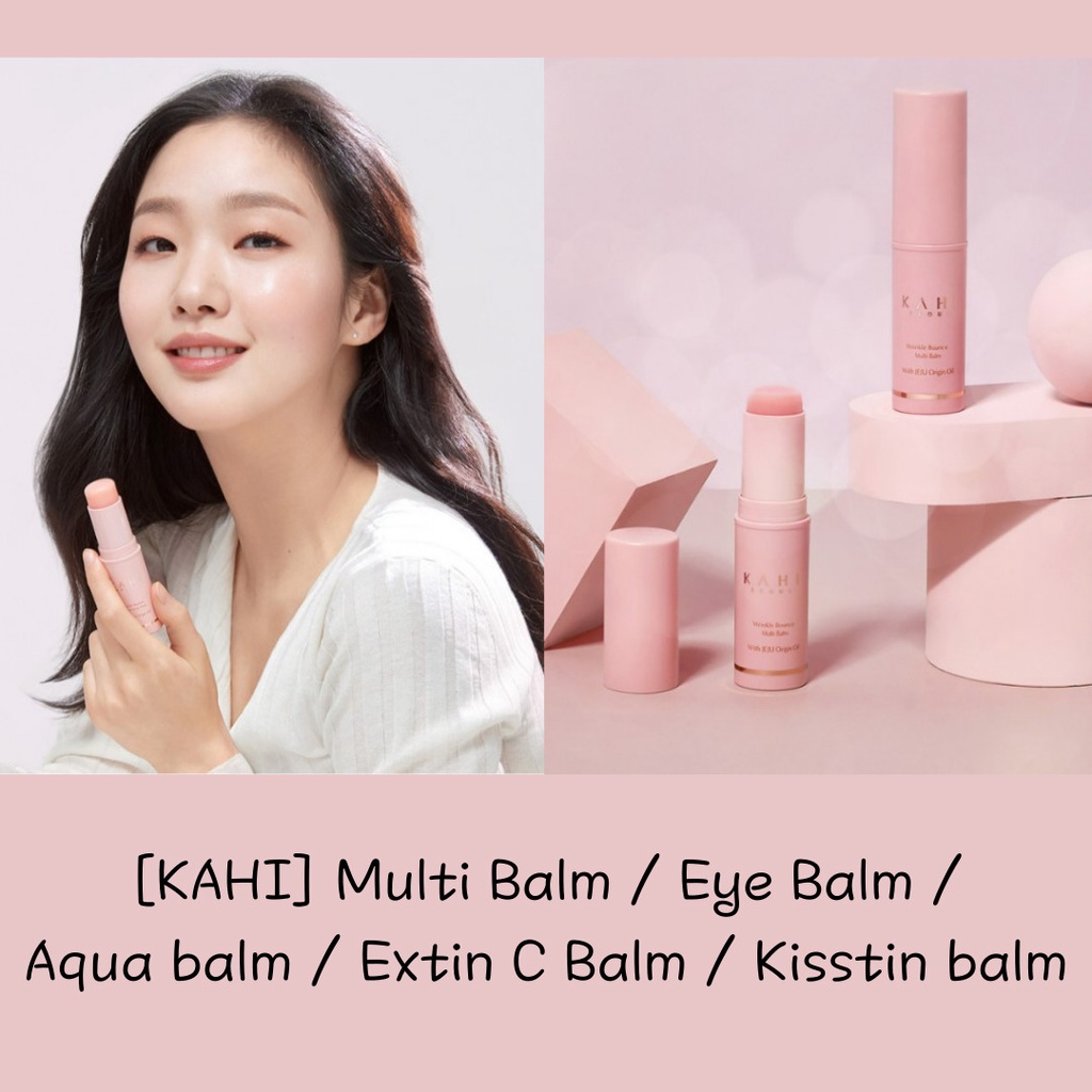 KAHI Wrinkle Bounce Multi Balm 9g / Eye balm / Aqua Balm with Suncare SPF50+/ Extin C Balm