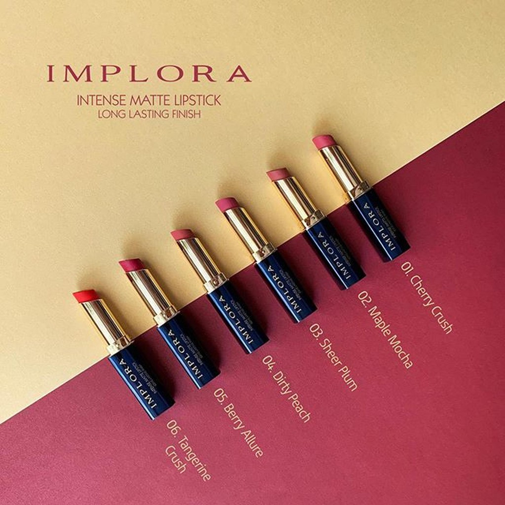 implora intense matte lipstick long lasting finish