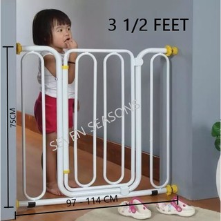 long baby gate with door
