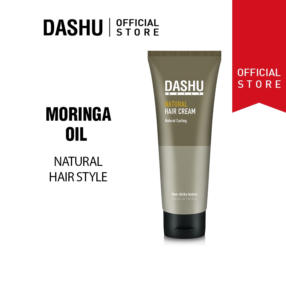 DASHU] Daily Natural Hair Cream 150ml | (Daily Hairstyle, Non sticky,  Morings Oil) | Shopee Singapore