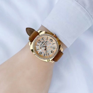 Women Leather Diamond Watch Gold Silver Design Wanita Jam Tangan
