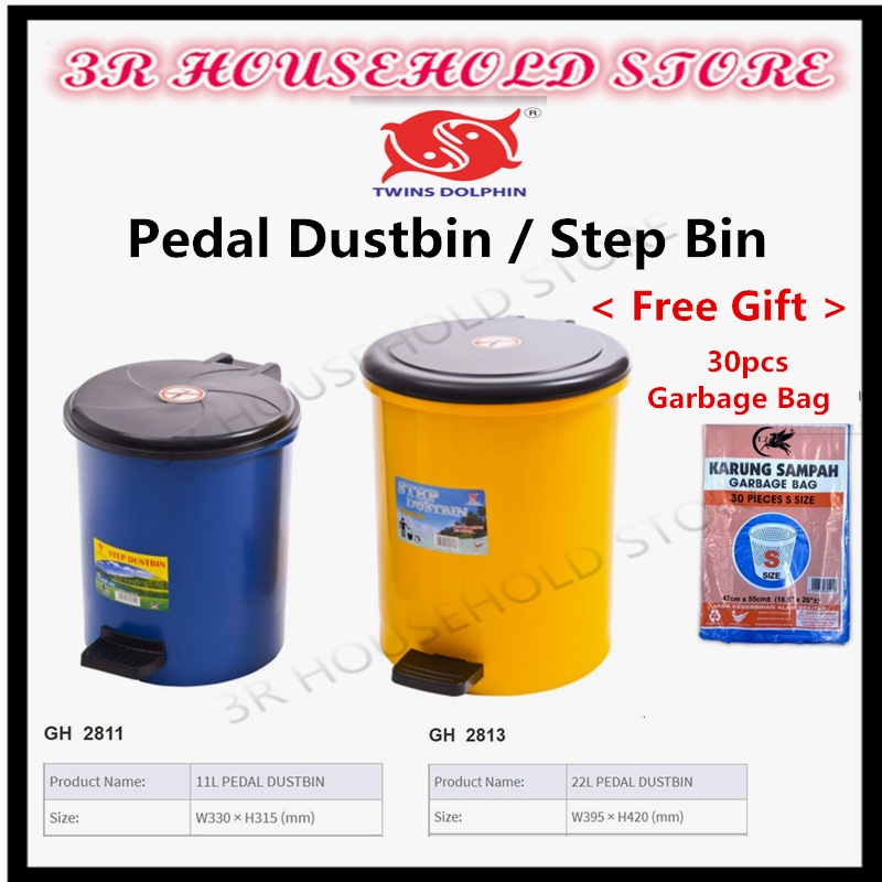 Shop Malaysia 11liter 22liter Plastic Step On Bin Dustbin Bin Garbage Bin Tong Sampah Trash Bin 脚踏垃圾桶 Step Bin Shopee Singapore