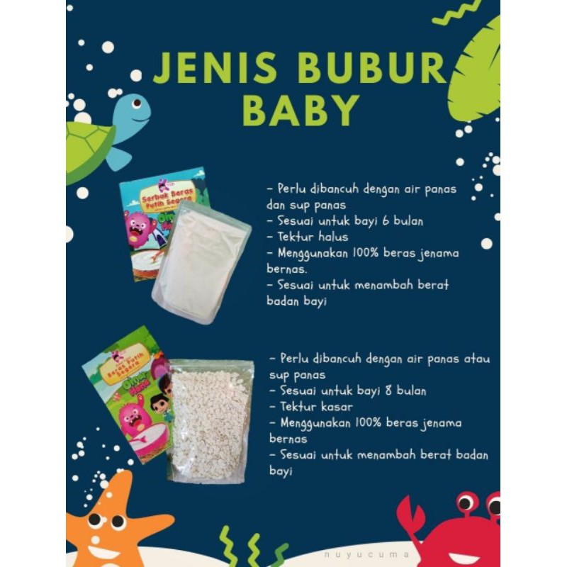 Beras Putih Dan Perang Segera Izzly Baby Kitchen Makanan Bayi Nasi Beras Putih Dan Perang Shopee Singapore
