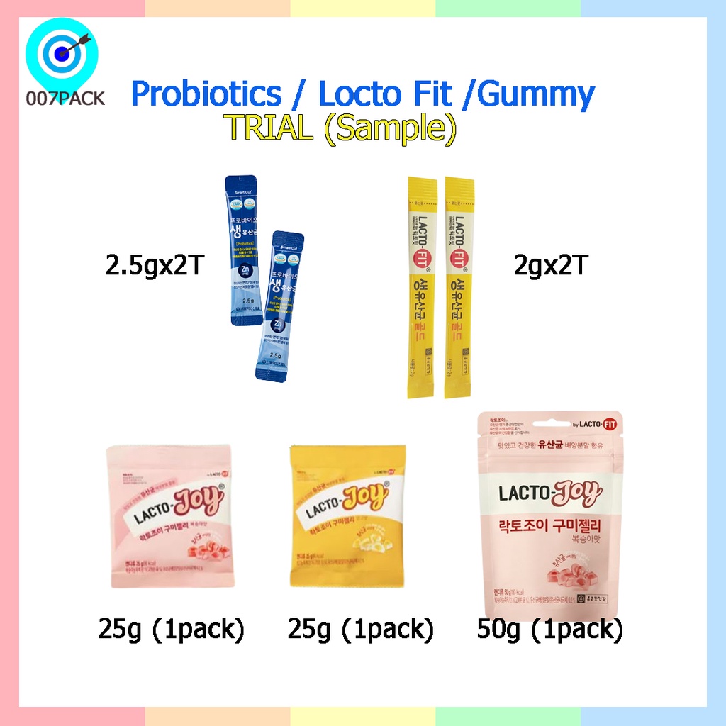 Trial Sample Taste Lacto Fit Probiotics Live Lacto Fit Gold Lacto Joy Gummy Korea Shopee