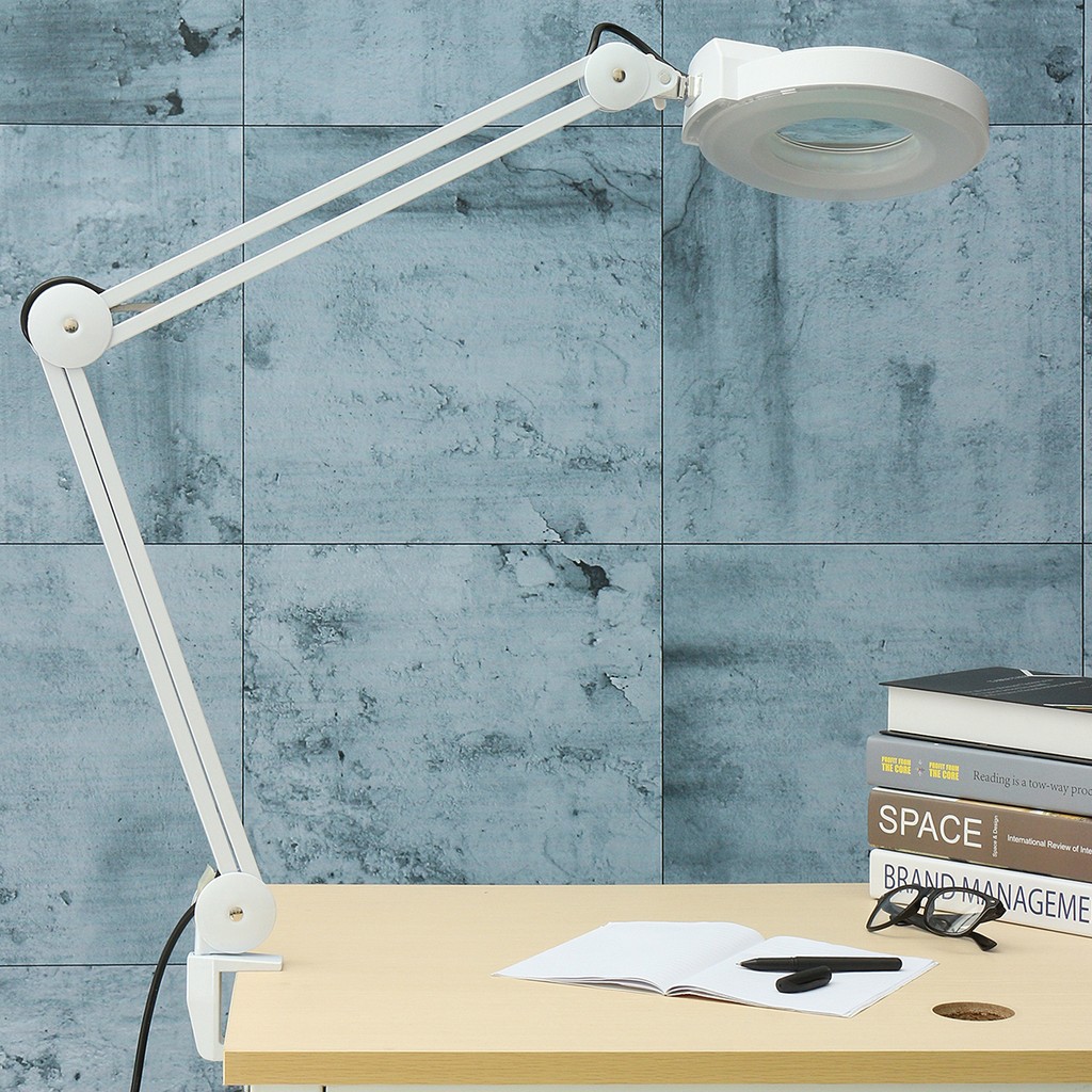 Good 5x Magnifying Desk Table Led Lamp Light Mount Magnifier