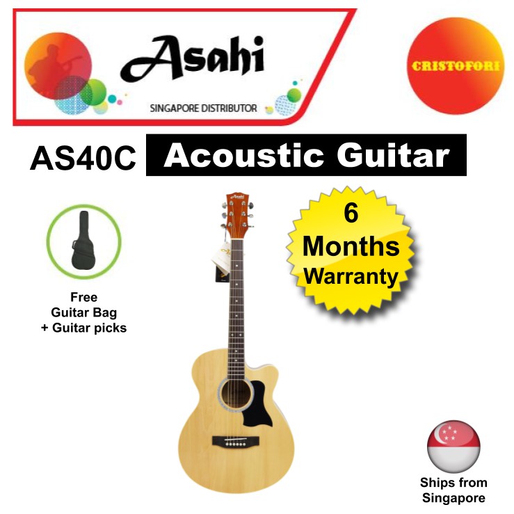 Asahi As40c Acoustic Guitar 40 Inch Designed In Japan Assorted Colors Shopee Singapore