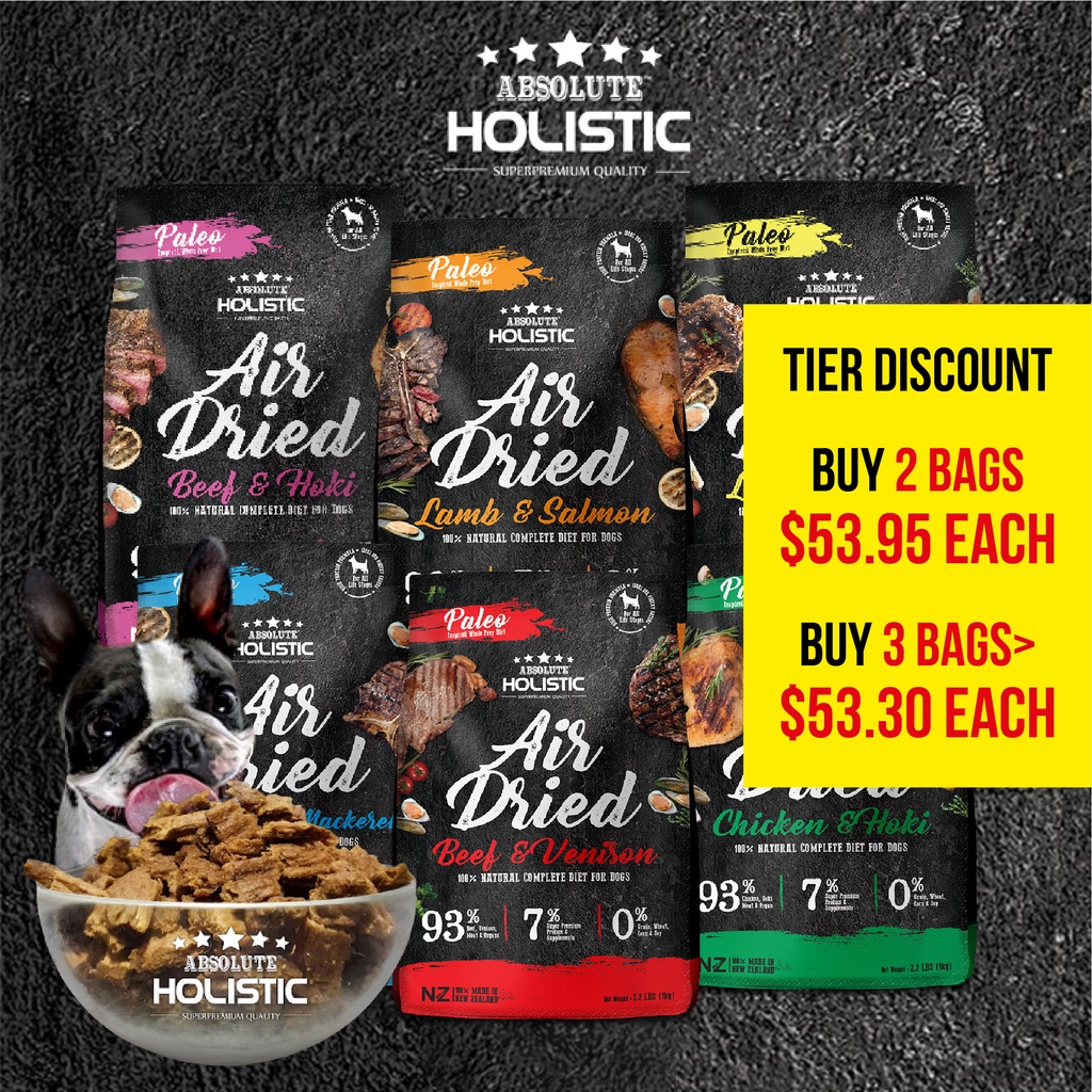 Absolute Holistic Air Dried Dog Food 1kg Pawpy Kisses Shopee Singapore