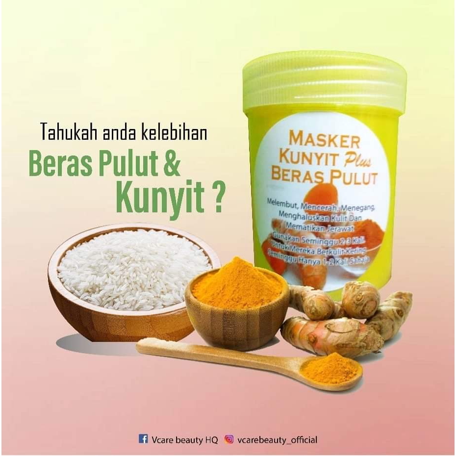 Masker Kunyit Plus Beras Pulut Vcare Shopee Singapore