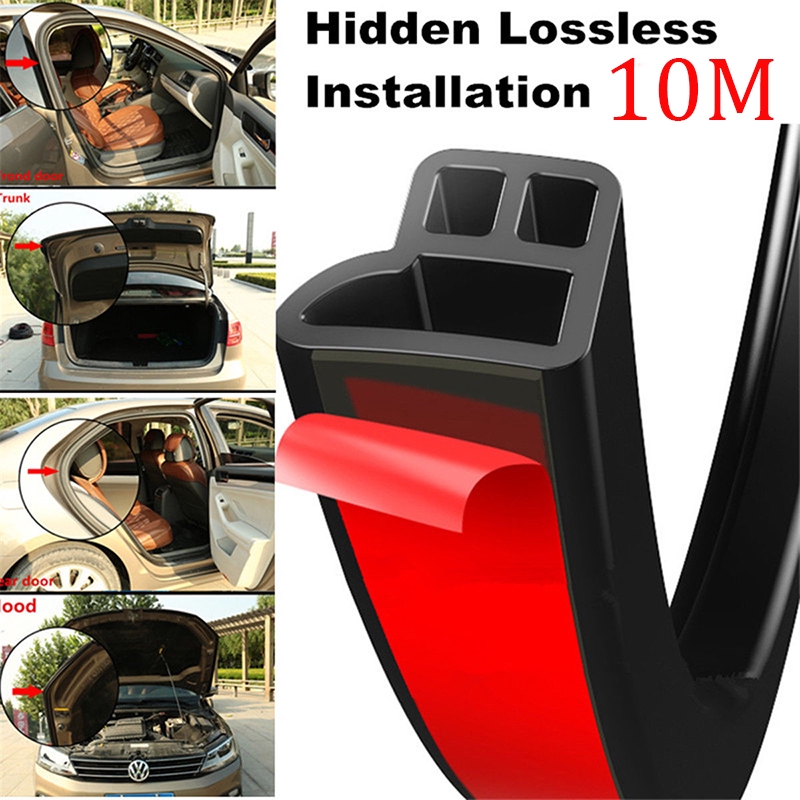 Hot 10m Car Door Auto Trim Edge Moulding Epdm Rubber Weatherstrip