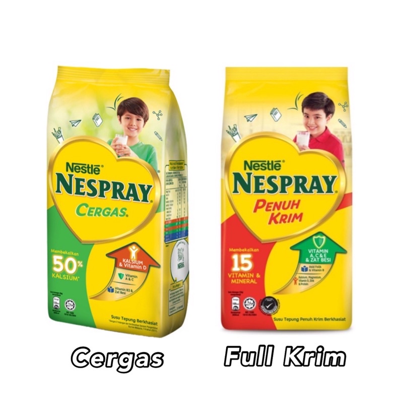 Nestle Nespray Full Cream / Cergas (550g/600g) | Shopee Singapore