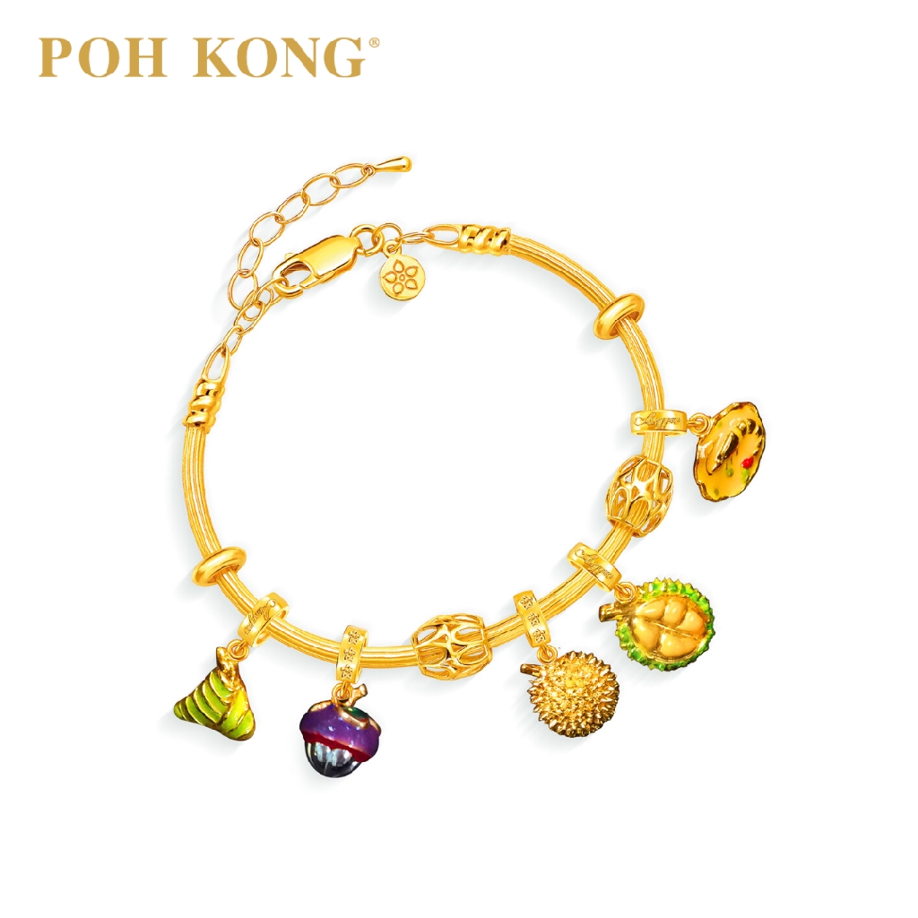 Shop Malaysia Poh Kong Karya Anggun 916 22k Yellow Gold Pendant Charm 2020 Shopee Singapore