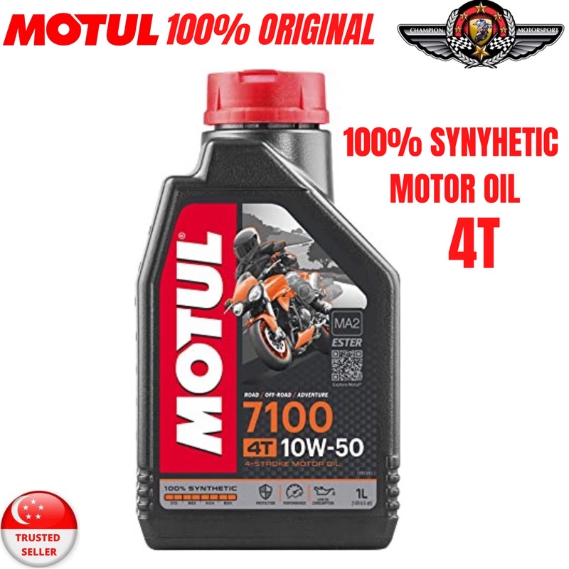 Motul 7100 4t 10w 50 Fully Synthetic Engine Oil 1l Shopee Singapore