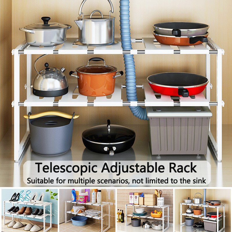 Specool® Under Sink Shelf Rack Extendable Kitchen Storage Rack